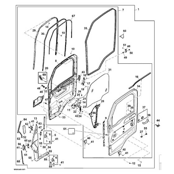 John Deere XUV835R - PC16091 - Door Kit - ST1004104