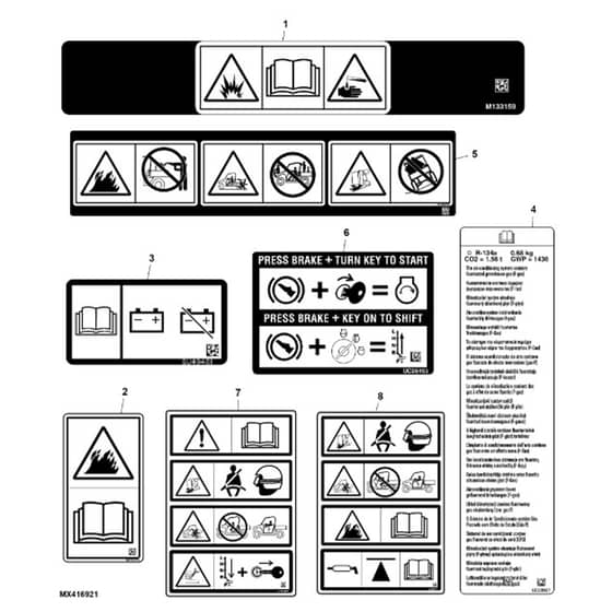 John Deere XUV835R - PC16091 - Labels - ST1006726
