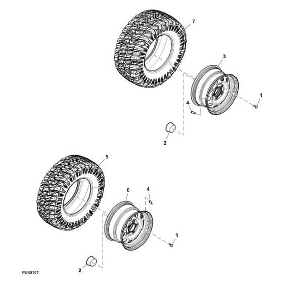 John Deere XUV835R - PC16091 - Wheels (050001 - ) - ST1031915
