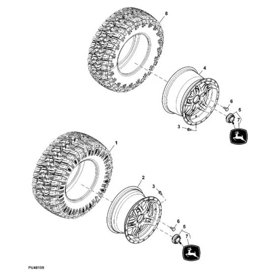 John Deere XUV835R - PC16091 - Wheels (050001 - ) - ST1032031