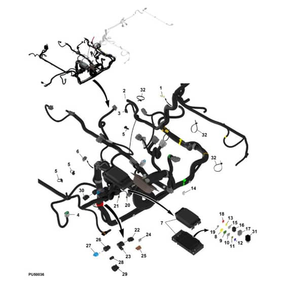 John Deere XUV835R - PC16091 - Chassis Wiring (2/4) (060001-) - ST1060809