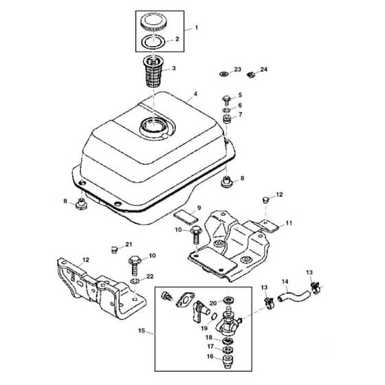 John Deere XUV850D - PC9619 - Fuel Tank - ST563069