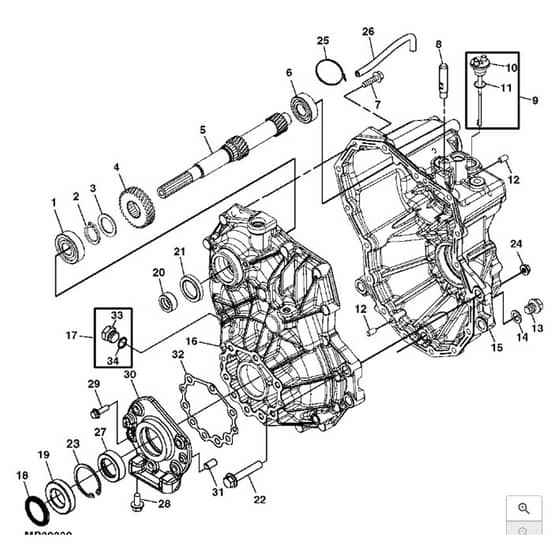 John Deere XUV850D - PC9619 - Transaxle Housing - ST565176