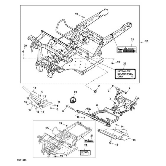 John Deere XUV850D - PC9619 - Frame - ST565207