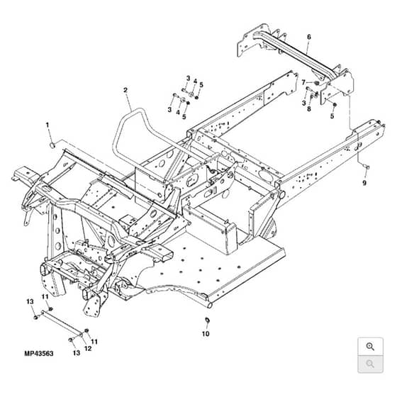 John Deere XUV850D - PC9619 - Frame - ST565208