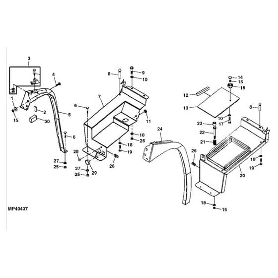 John Deere XUV850D - PC9619 - Frame (020001 - ) - ST565263