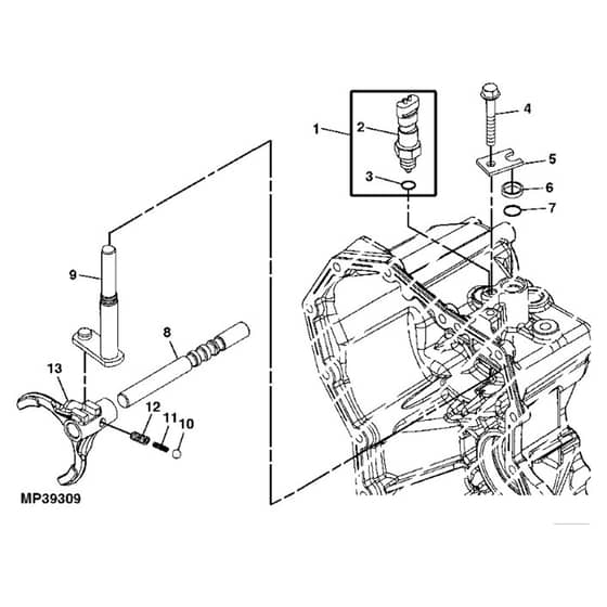 John Deere XUV850D - PC9619 - Transaxle Range - ST565354