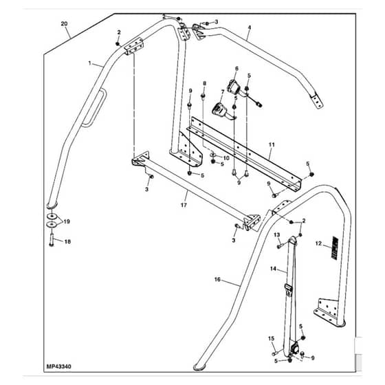 John Deere XUV850D - PC9619 - Occupant Protection (080001 - ) - ST716058