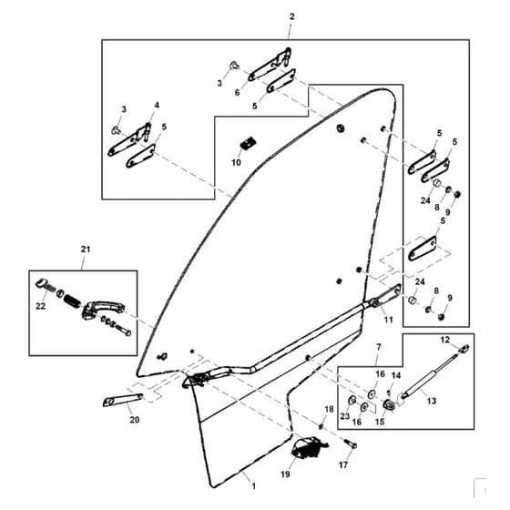 John Deere XUV850D - PC9619 - Hard Door (030001 - ) - ST758723