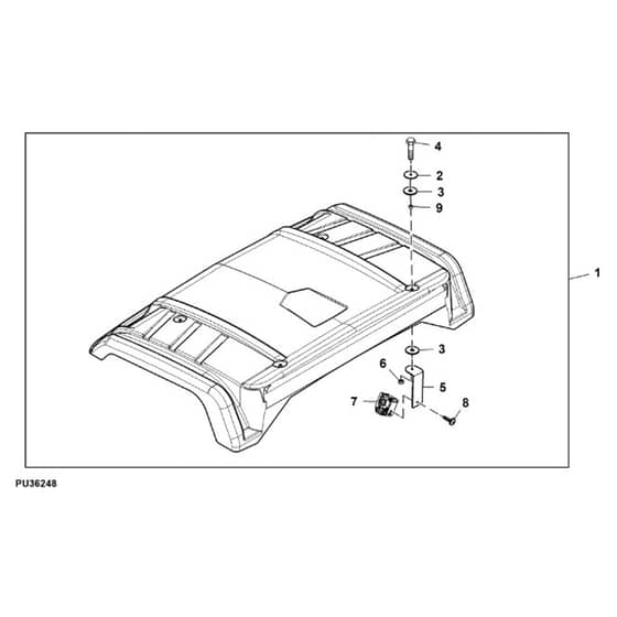John Deere XUV850D - PC9619 - Poly Roof - ST830892