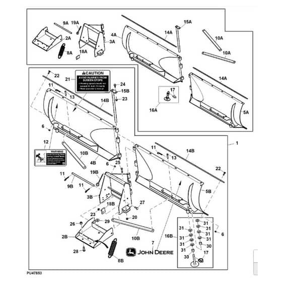 John Deere XUV850D - PC9619 - Front Blade - ST983155