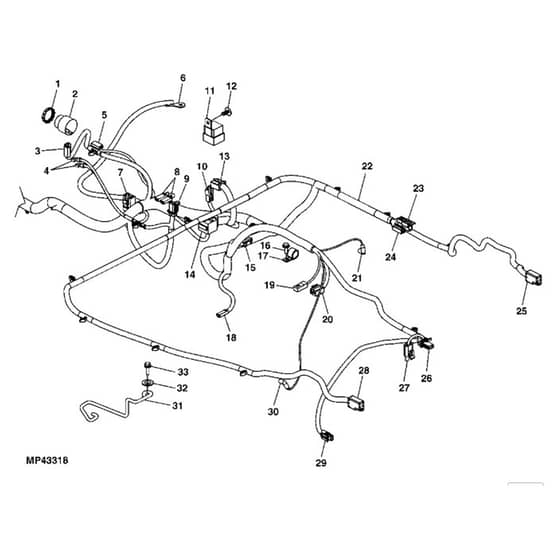 John Deere XUV855D - PC9959 - Chassis Wiring ( - 060000) - ST562938