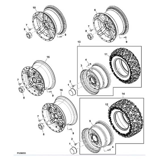 John Deere XUV855D - PC9959 - Wheels - ST562989