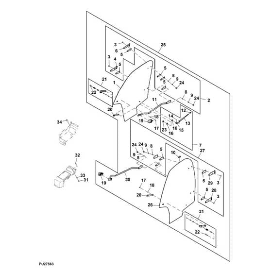 John Deere XUV855D - PC9959 - Glass Door - ST563044