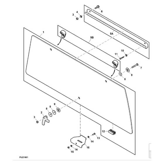 John Deere XUV855D - PC9959 - Rear Windscreen - ST565269