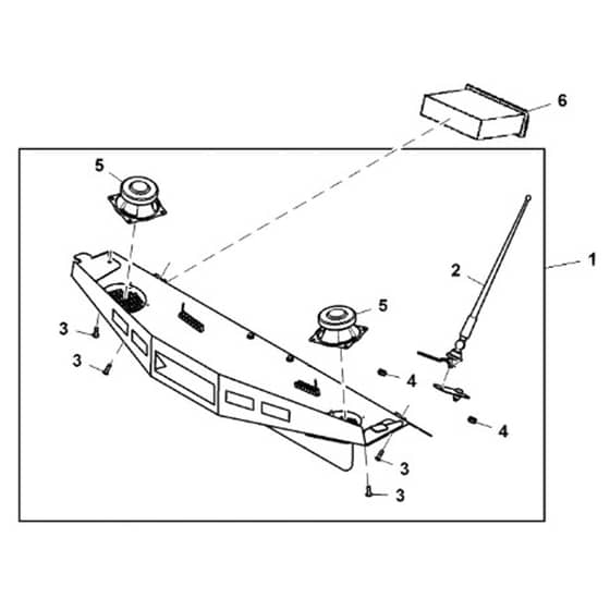 John Deere XUV855D - PC9959 - Stereo Mounting - ST771992