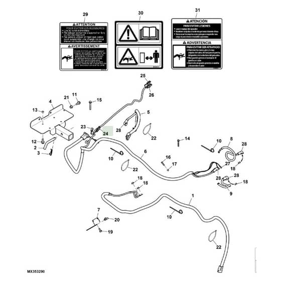 John Deere XUV855D - PC9959 - Winch Receiver - ST790218