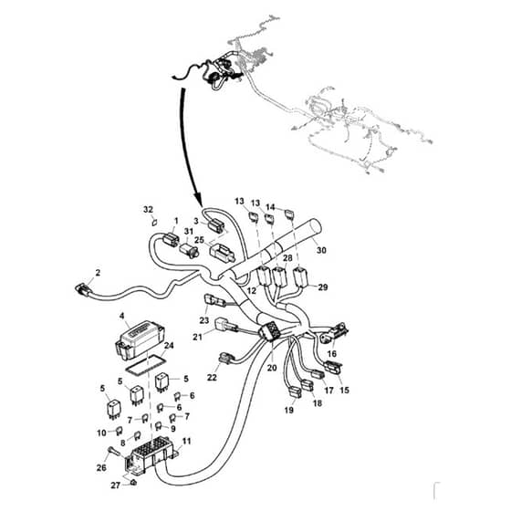 John Deere XUV855D - PC9959 - Chassis Wiring (1/2) (130001 - ) - ST882907