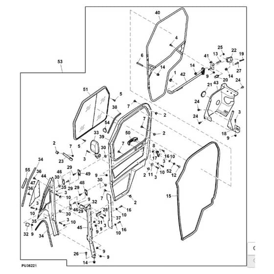John Deere XUV855D - PC9959 - Poly Cab (060001 - ) - ST916199