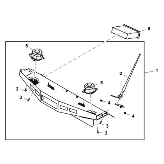 John Deere XUV855E - PC13313 - Stereo Mounting - ST771992
