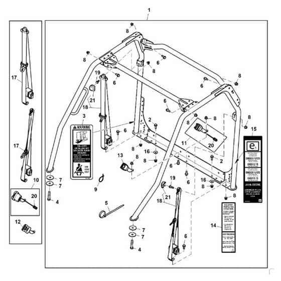 John Deere XUV855E - PC13313 - Occupant Protection - ST897061