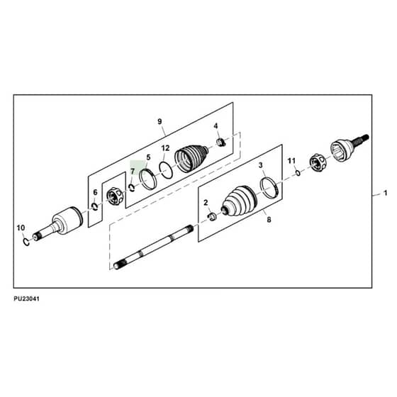 John Deere XUV855E - PC13313 - Rear Axle - ST897607