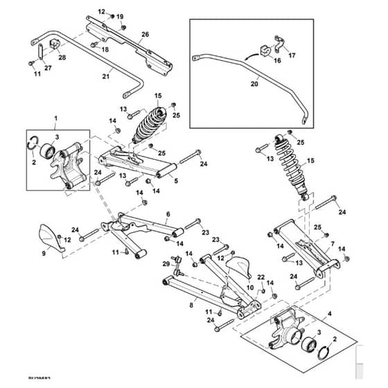 John Deere XUV855E - PC13313 - Rear Suspension - ST898776