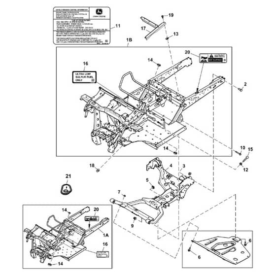 John Deere XUV855E - PC13313 - Frame - ST936822