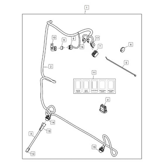 John Deere XUV855M - PC13311 - Rear Roof - ST855607