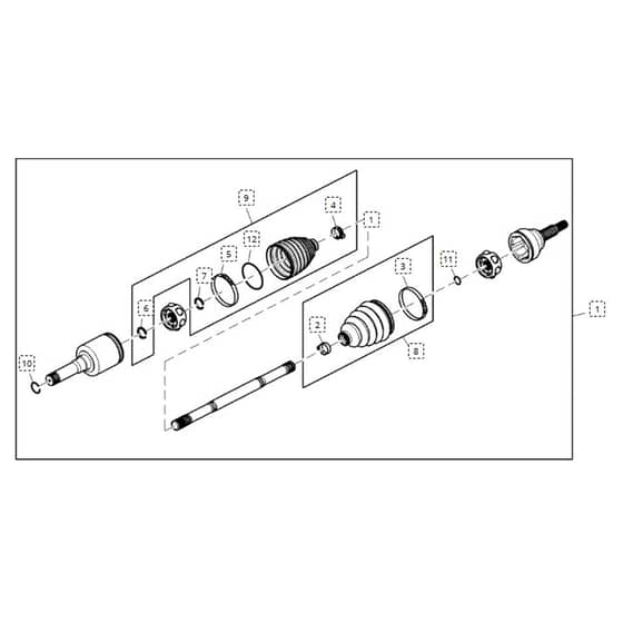 John Deere XUV855M - PC13311 - Rear Axle - ST897607