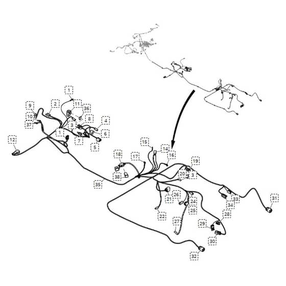 John Deere XUV855M - PC13311 - Chassis Wiring - ST897925