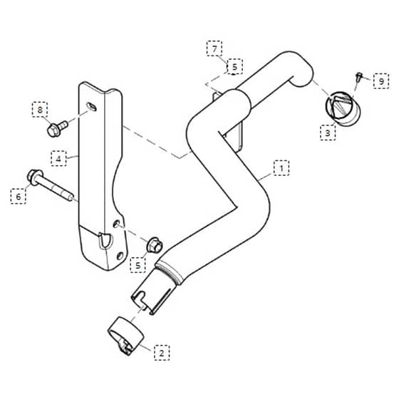 John Deere XUV855M - PC13311 - Exhaust Pipe - ST897939