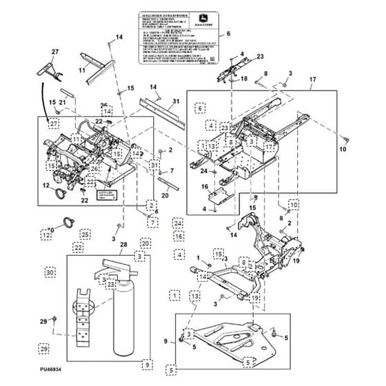 John Deere XUV855M - PC13311 - Frame - ST897942