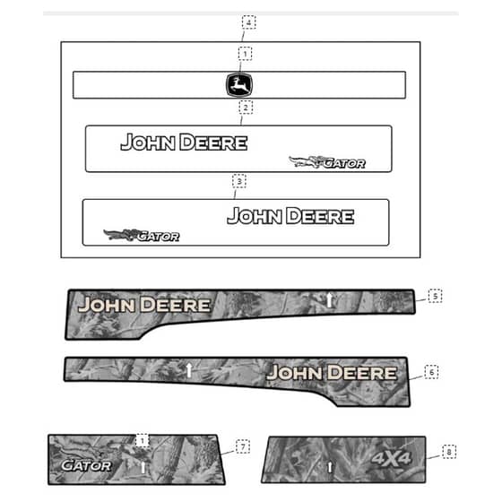 John Deere XUV855M - PC13311 - Labels Kit - ST927022