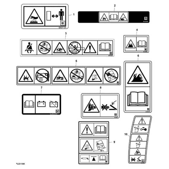 John Deere XUV855M - PC13312 - Labels - ST896498