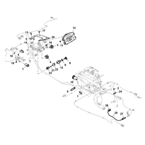 John Deere XUV855M - PC13312 - Instrument Cluster ( - 020000) - ST897970