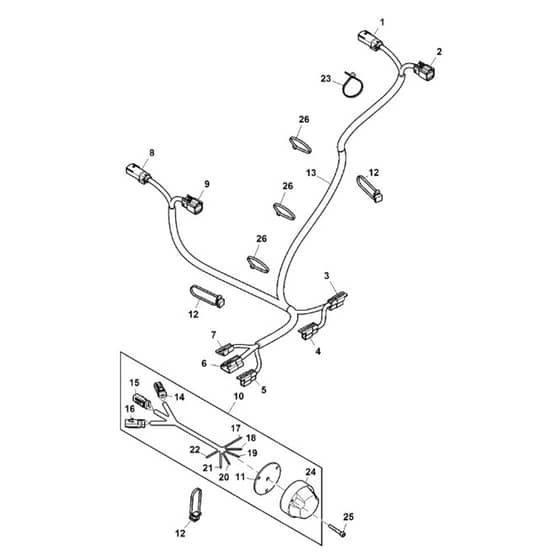 John Deere XUV855M - PC13312 - Wiring Harness - ST898819