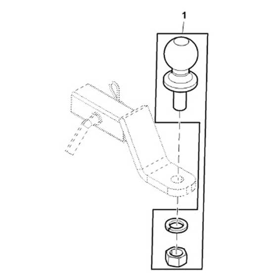 John Deere XUV855M - PC13312 - Hitch Ball - ST927202