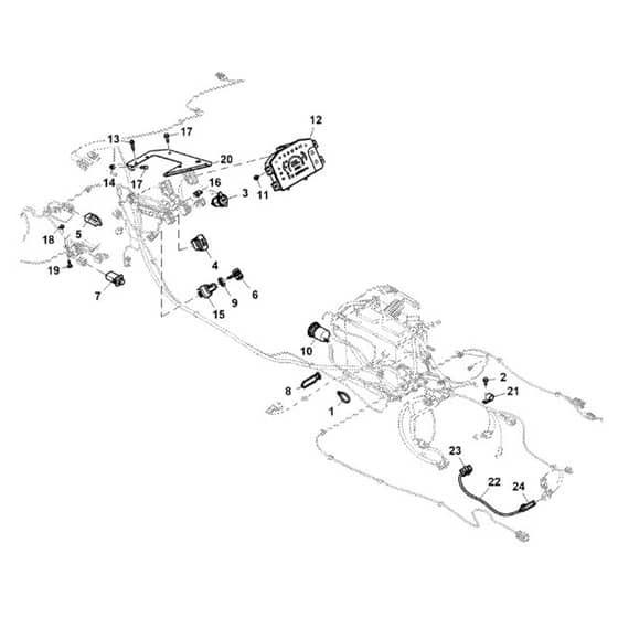 John Deere XUV855M - PC13312 - Instrument Cluster (020001 - ) - ST978324