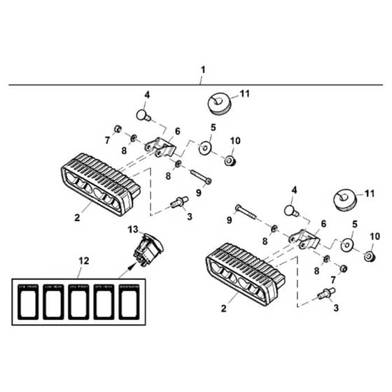 John Deere XUV855M - PC16089 - Led Driving - ST1003729