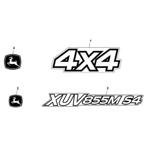 John Deere XUV855M - PC16089 - Labels - ST1006849