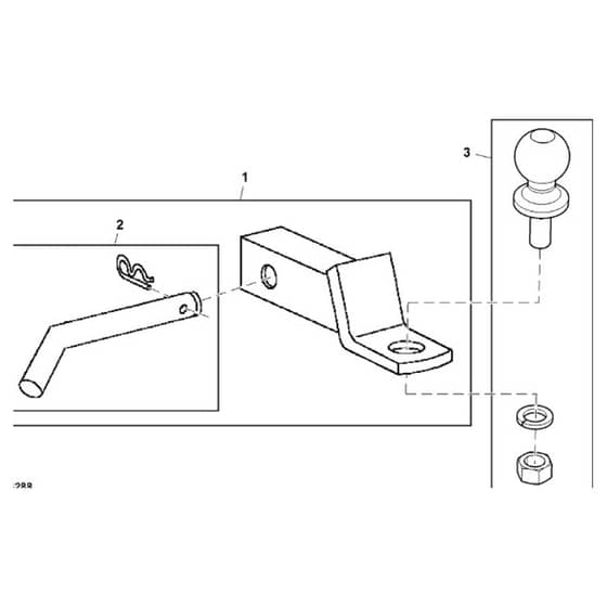 John Deere XUV855M - PC16089 - Drawbar - ST1009083