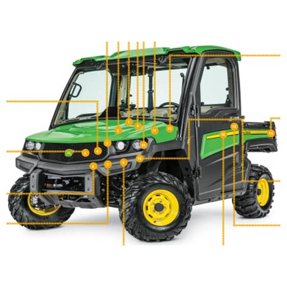 John Deere XUV865E 040001 Gator - Quick Reference Guide