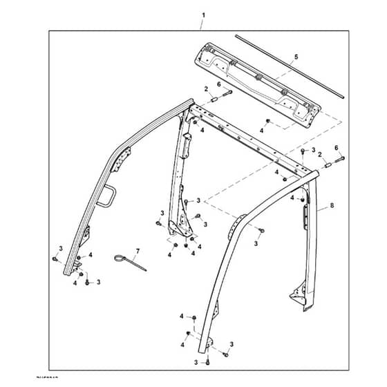 John Deere XUV865E - PC13097 - Rollover Protective - ST876366