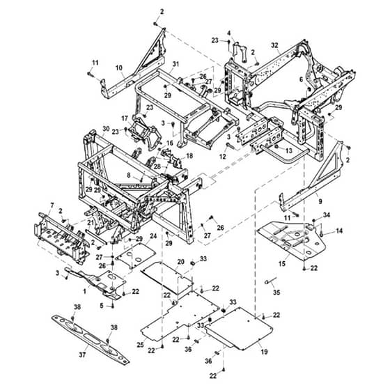 John Deere XUV865E - PC13097 - Frame - ST897931