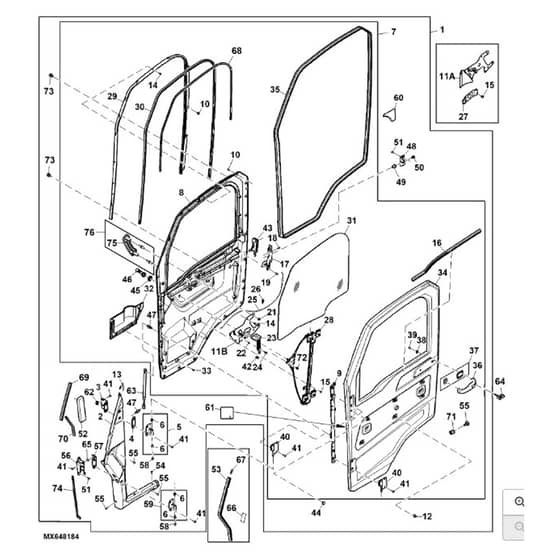 John Deere XUV865E - PC13097 - Door Kit - ST919981