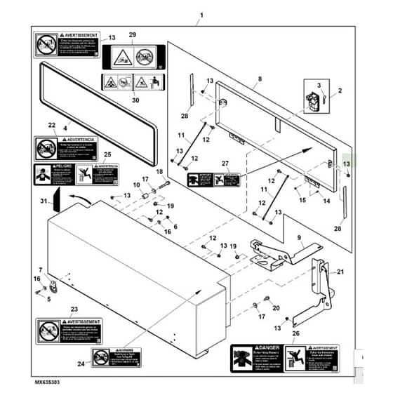 John Deere XUV865E - PC13097 - Side Opening ( - 060000) - ST927023