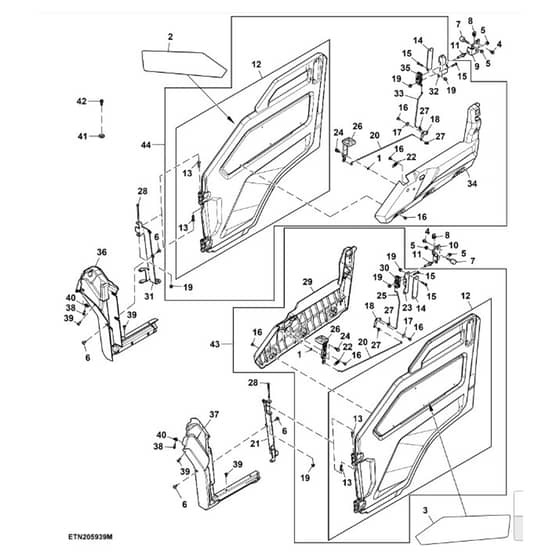 John Deere XUV865E - PC13097 - Half Doors - ST983255