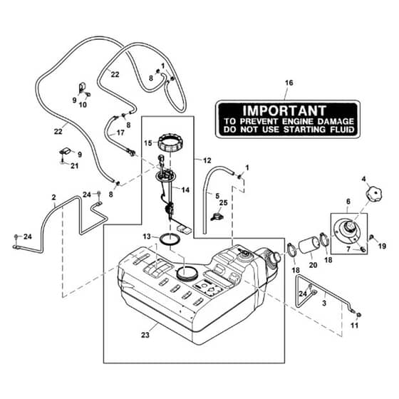John Deere XUV865E - PC16095 - Fuel Tank - ST1000226