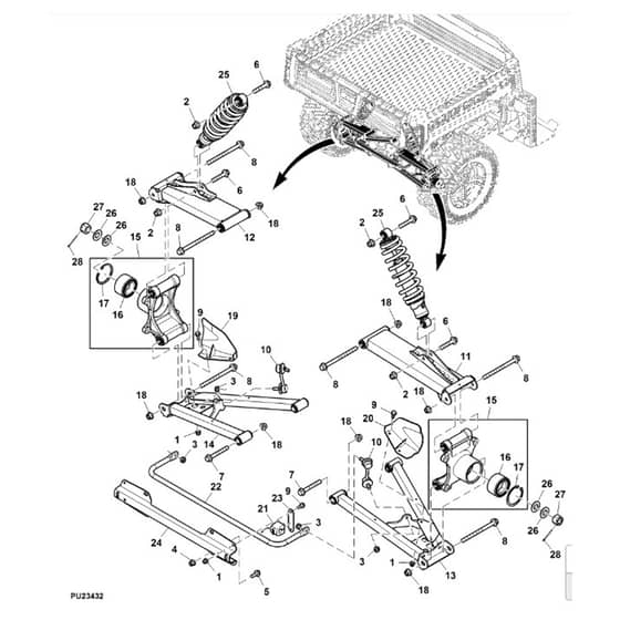 John Deere XUV865E - PC16095 - Rear Suspension - ST1002315